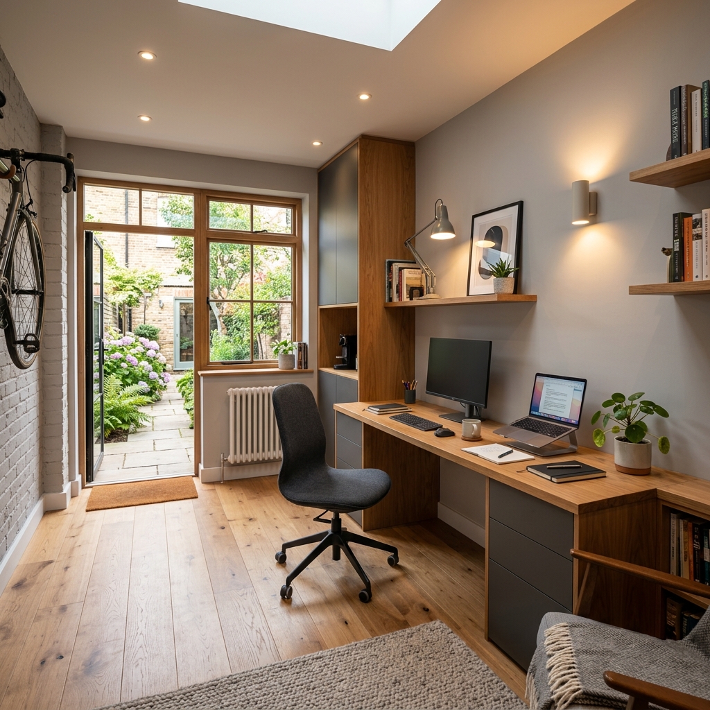 Garage conversion home office